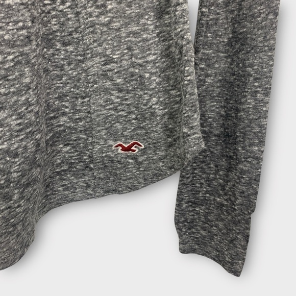 Hollister 90s Y2K Henley Top Lace Long Sleeve Gray - Picture 5 of 10